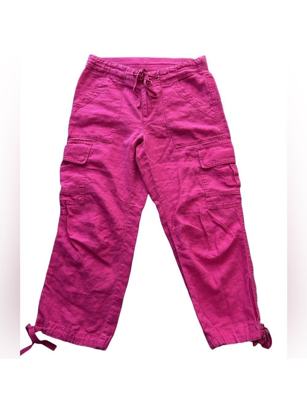 Lauren Ralph Lauren Pink Linen Blend Drawstring Pants Women’s SP